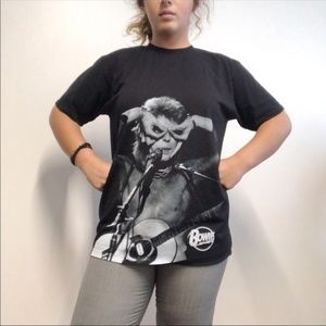 DAVID BOWIE MICK ROCK ACOUSTIC TEE David Bowie
